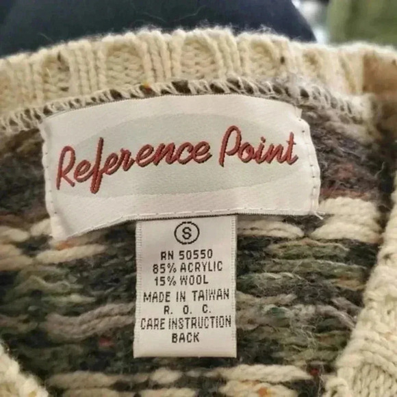 Vintage 90’s Chunky Knit Reference Point Sweater - S - Picture 8 of 8